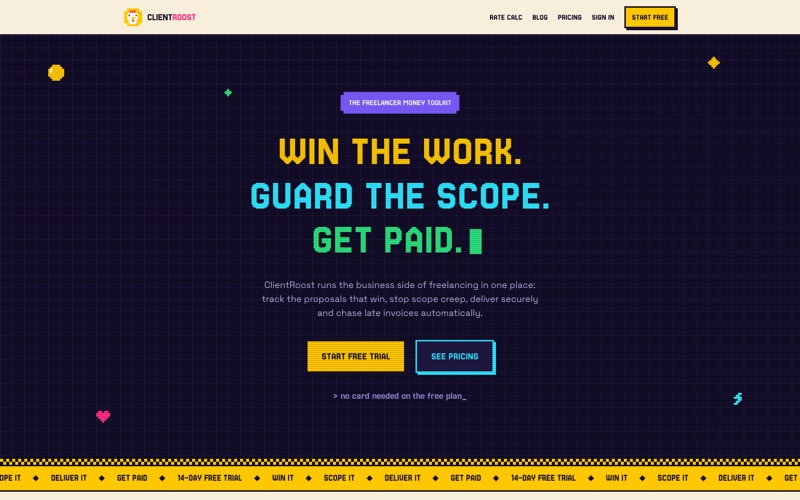 Screenshot of ClientRoost